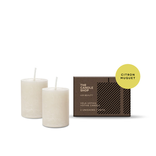 VELA VOTIVA CITRON MUGUET x2