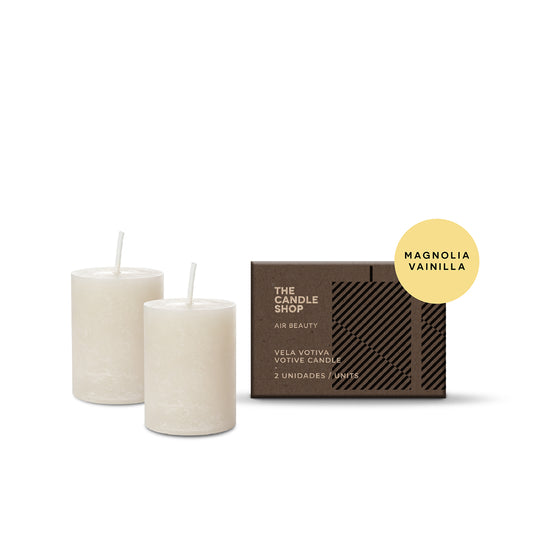VELA VOTIVA MAGNOLIA VAINILLA x2