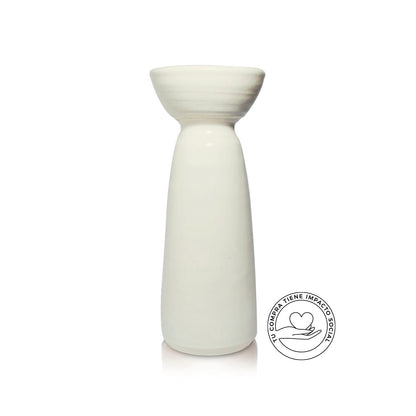 CANDELABRO CERÁMICA L OFF WHITE