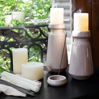 SET CANDELABRO XL ARENA + VELA MARFIL