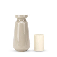 SET CANDELABRO XL ARENA + VELA MARFIL